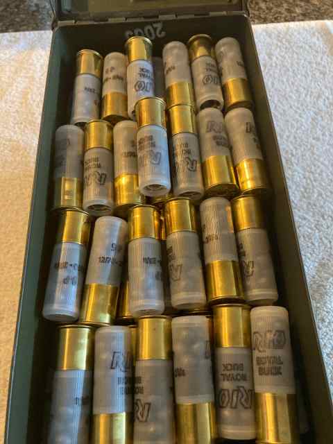 12 ga, OO buck, 2 ¾”, Rio Royal Buck. 220 rounds