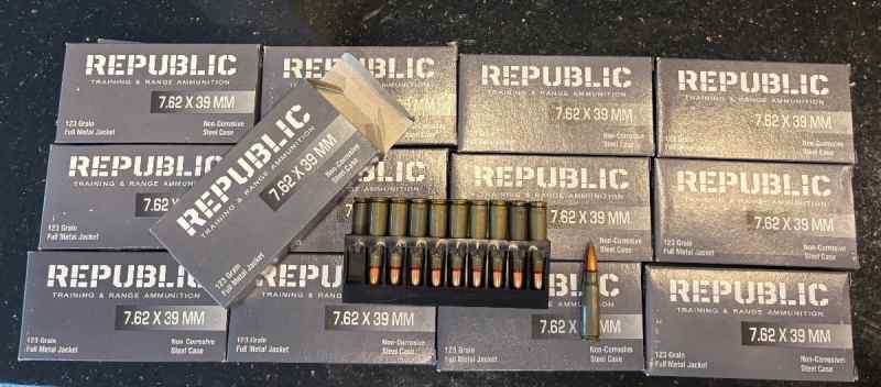 500 rounds 7.62 (Russian) w/ mags