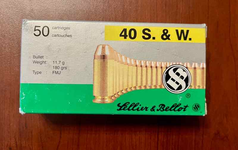 40 S&amp;W ammo 180 grain FMJ