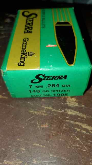 Sierra 7mm (284) 140 gr reloading bullets