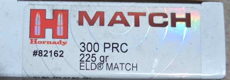 300 PRC Hornady 225gr ELD Match. 4 Boxes