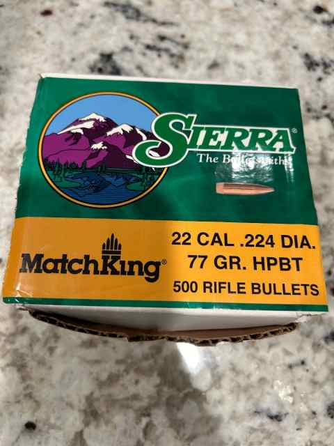 Sierra match king 77g OTM bullets 