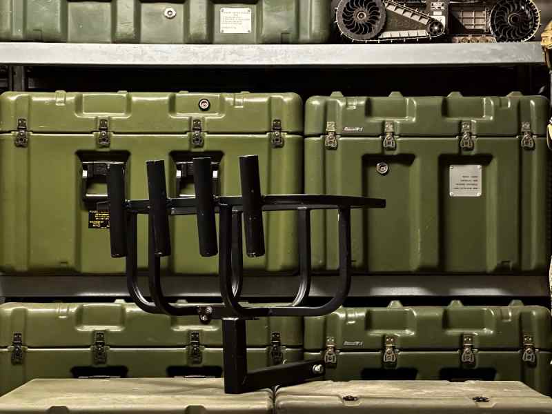 VEHICLE HITCH COOLER HOLDER FISHING POLE ORGANIZER
