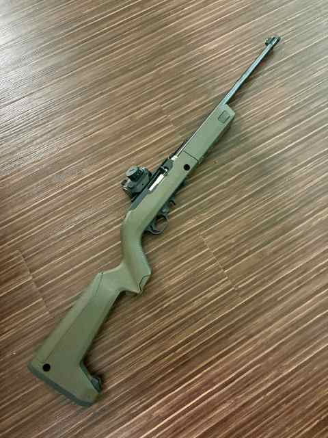 Ruger 10/22 takedown OD green Magpul stock