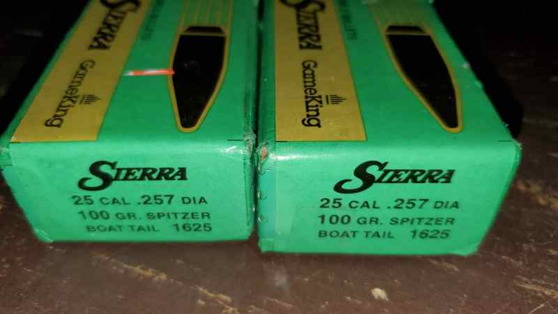 Sierra 25 cal (257) 100 gr reloading bullets