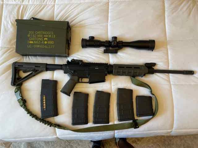 Like NEW AR-10 DPMS LR-308, Scope, Mags and Ammo