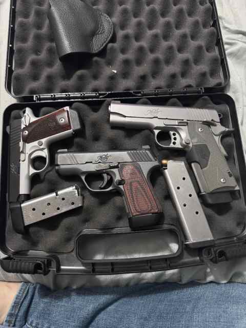 Kimber’s 380acp, 9mm, .45.