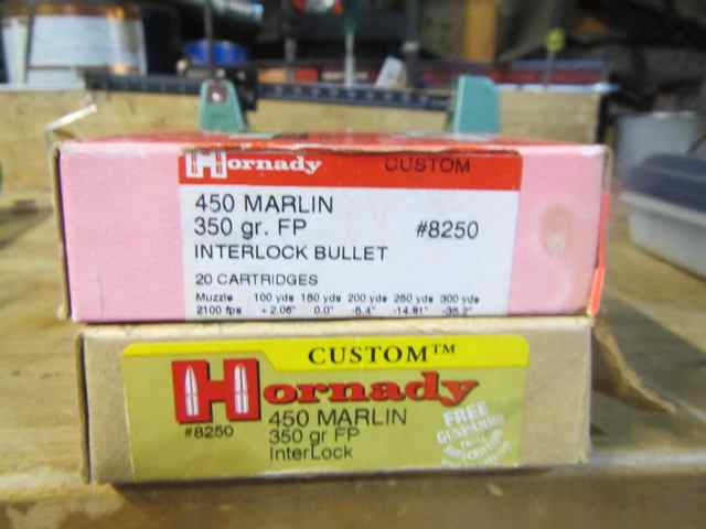 450 Marlin 350 gr custom Hornady